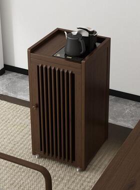 茶桌家用小17865茶台边柜侧柜实木泡茶吧茶几水壶体水一桶柜架茶