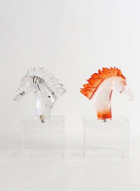 新中明透马头摆件关样板房客厅玄艺术式MC-TY-71品酒店别墅高端软