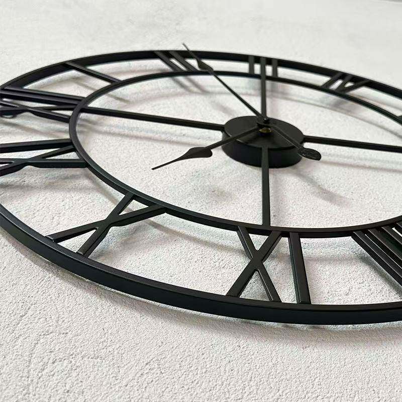 货源挂钟简约壁钟KZB复古钟表装饰钟钟圆形铁艺挂时表