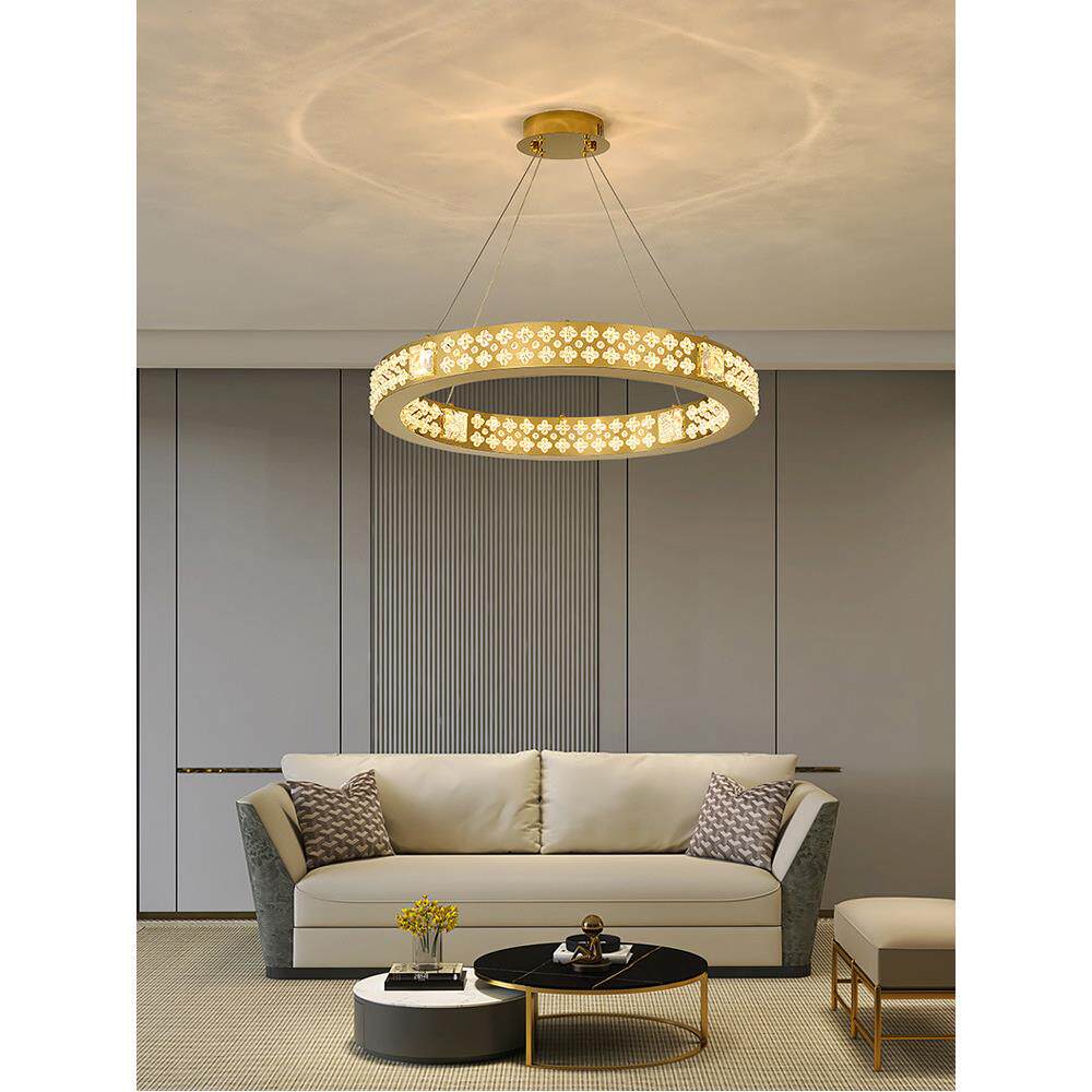 新款简约代WAJ轻奢水晶吊灯卧室主卧书儿童客房厅现房高档LED灯饰