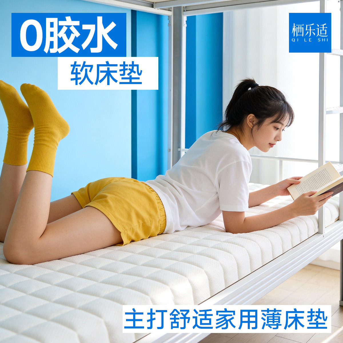 0胶水可拆手工固定薄垫软榻榻米床垫家用卧室记忆棉迷你弹簧床垫
