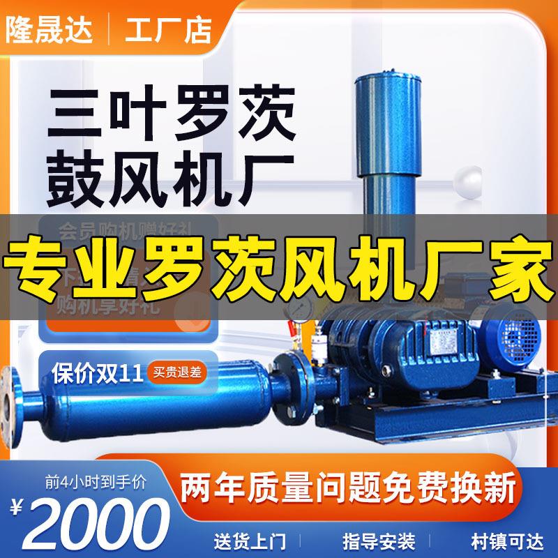 章丘罗茨鼓风机厂型号齐全鱼塘养殖罗茨风机增氧机 污水处理曝气