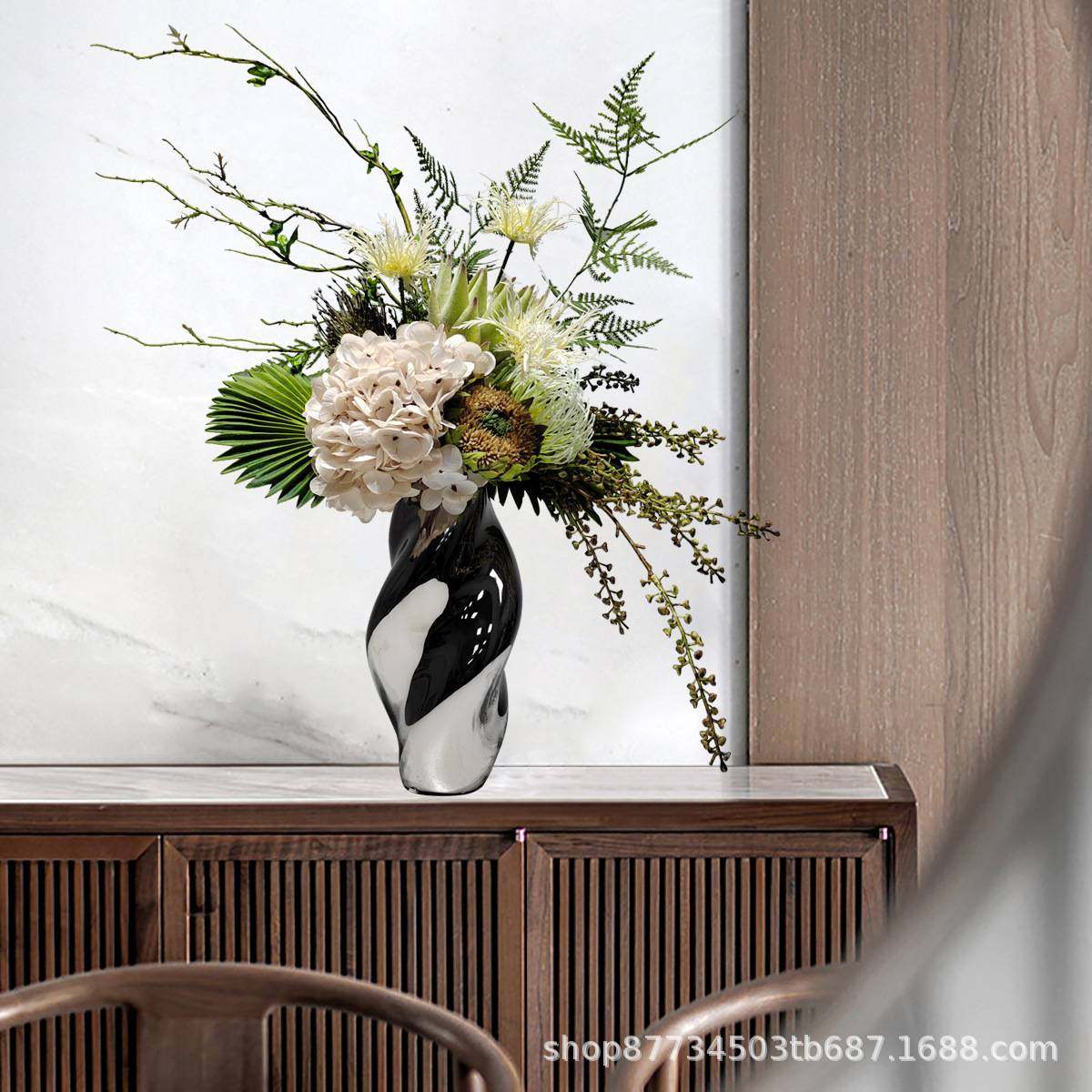 现代简约绿色仿真花束样板房间软装客厅插花轻奢餐桌花艺茶几摆件,玩具/童车/益智/积木/模型,垂直悬浮玩具,淘宝优惠券,粉丝福利购,淘宝优惠卷