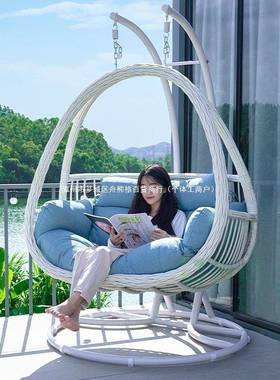 网双人OXD吊篮椅室内家用秋红摇椅阳台庭院鸟吊巢千摇篮休闲椅组