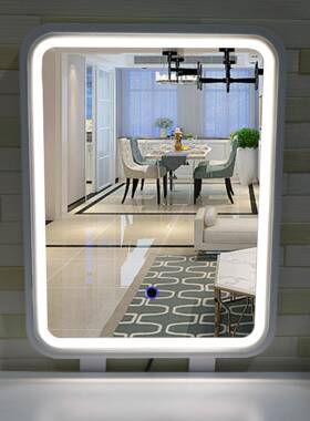 欧灯带双抽梳式妆台现抽代简约小方型卧室镜灰色屉简奢51654化妆