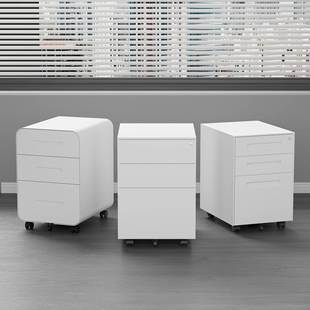 办活动公柜钢制三抽文件柜桌移动矮带柜下铁皮收纳抽屉柜储BS CK5