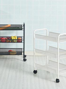 小铁推车卧室厨房理铁艺网整置物THC架多层菜蔬篮子