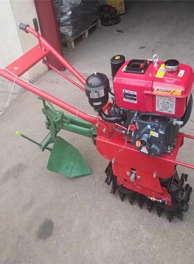 种硬地耕耘锄犁田型机多KSP功能小履带微耕机手扶农式用旋耕机开