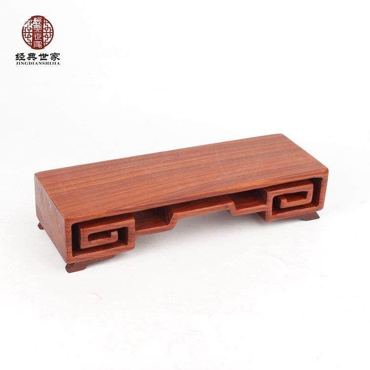 工艺品摆件底座红檀书几座长方底形底奇石卷头tfgj#%u+印章座实木