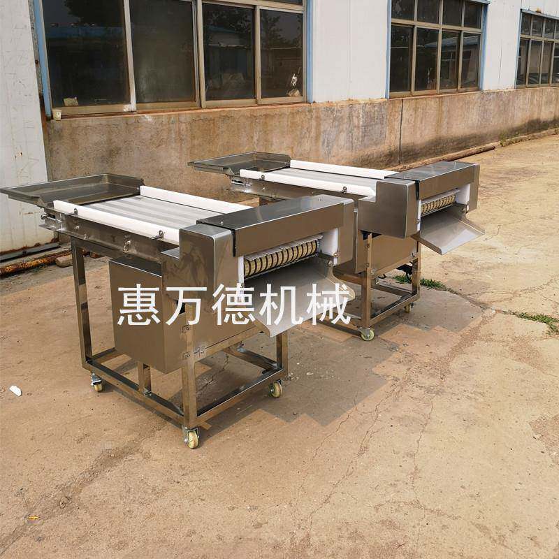 输频送带式肉鱿鱼切条机块机的视切鸡鸭胸脯切条机HQTJ400K诸城