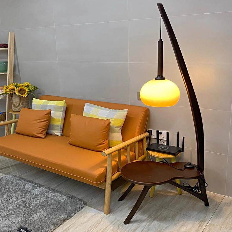 意复古客落地灯卧室实木茶置几53531多功能厅物灯书房创沙发旁立