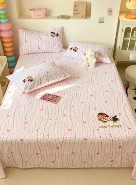 加厚纯棉山东老IZH粗床单用三件套学生单布人舍床单宿可水洗四季