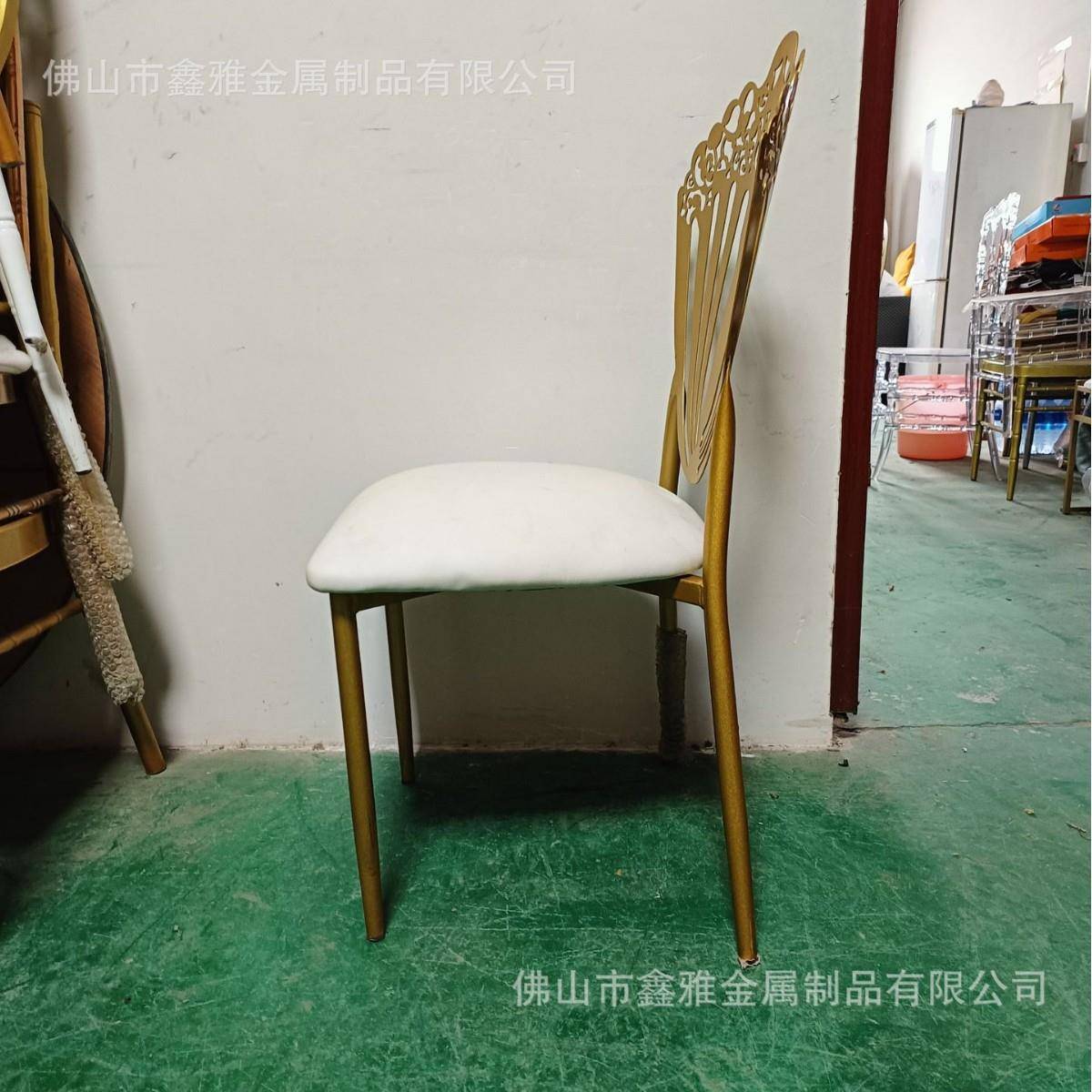 竹节椅餐椅铁艺靠背XY-097竹休闲椅户外婚礼盾牌椅庆节椅餐厅酒椅