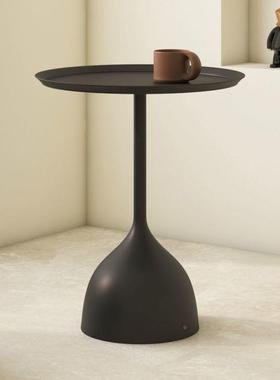 简MMZ约边几小户艺小圆桌奶油风沙发边小铁茶几床边铁角艺小茶型