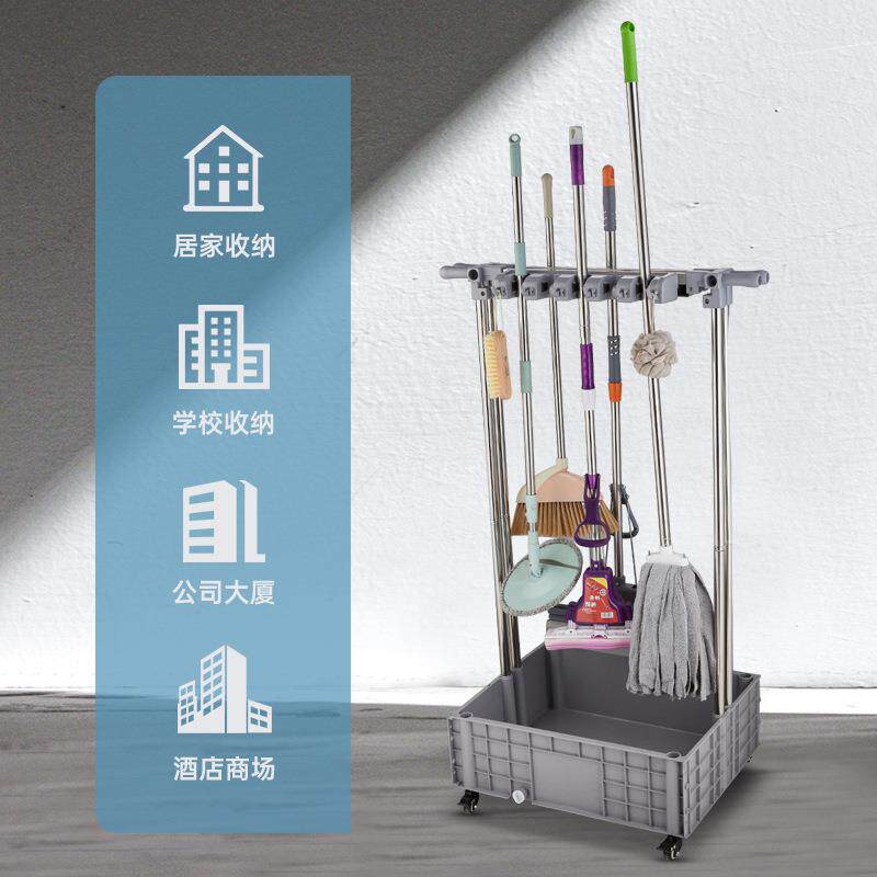 式落地式拖现货地拖把架免打孔可移动把挂架落浴室卫生间拖墩布拖