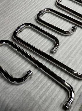 肯门把手手黑色不锈钢方欧管大门把哑黑门淋浴房门管形卫ATZ生间