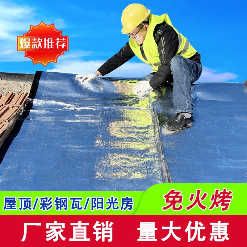 屋顶补漏材料sbs防水卷材楼顶涂料自粘屋面房顶沥青免火烤油毛毡