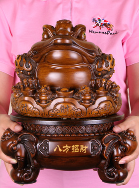 八方招财金蟾工艺品摆件店里收银台摆件办公室家居装饰送开业礼品