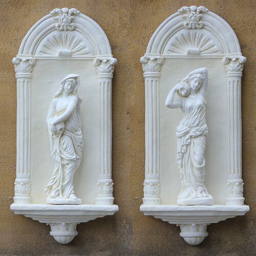 欧式大型外墙壁挂拱门人物浮雕玄关大厅墙面家居装饰挂件工艺品