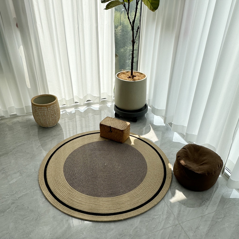 拼接色编织地毯客厅茶几垫沙发边地垫家用客厅椅子垫朴素现代简约