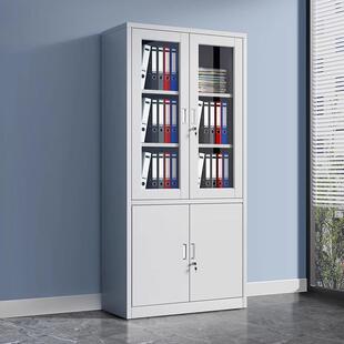 钢制文件柜办公室资料柜财务凭证柜档案收纳储物柜带锁铁皮矮柜