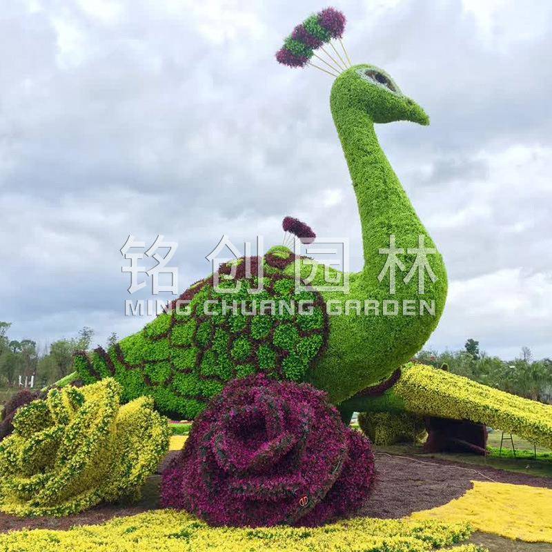 铭创大型仿真花绿雕动物造型园林植物户外公园工艺品摆件仿真绿雕