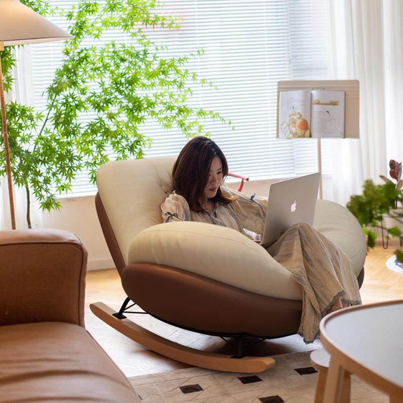 企鹅蛋壳摇椅摇摇躺椅阳台家用单人成人蜗牛客厅休闲懒人沙发椅