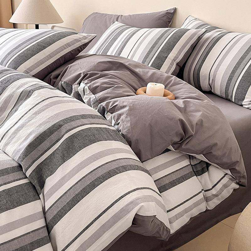 全棉水洗棉被套纯棉单件150x200被罩200x230宿舍单双人