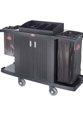 南方GNF塑料黑色客房服务车拆装清洁工作车宾馆酒店双边房口车