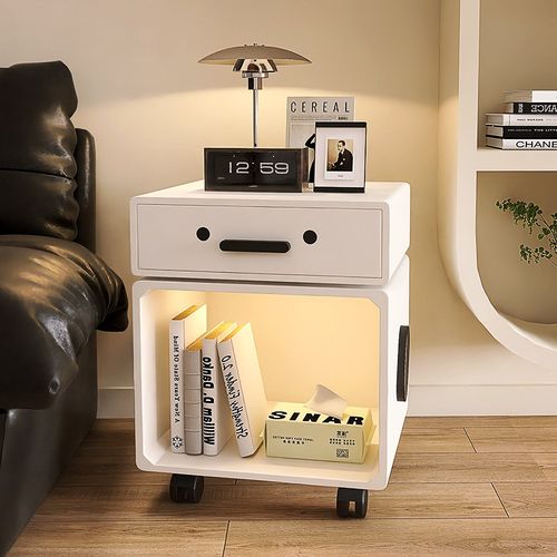 创意机器人零食小推车边几可移动简约现代高级艺术感角几沙发边几