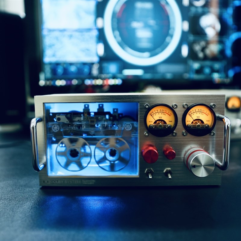 拾音气氛灯小夜灯桌面搭配家居装饰怀旧摆件磁带机随身听功放uv表