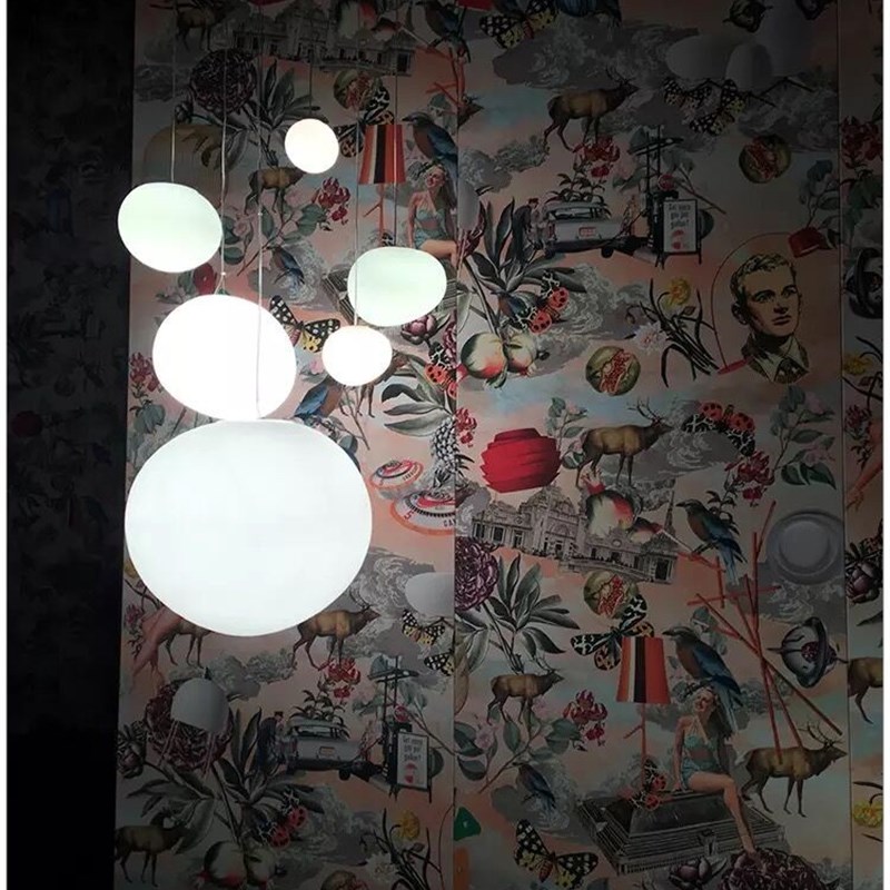 丹麦创意鹅卵石吊灯loft挑空客厅复式旋转楼梯卧室餐厅吧台鹅蛋灯