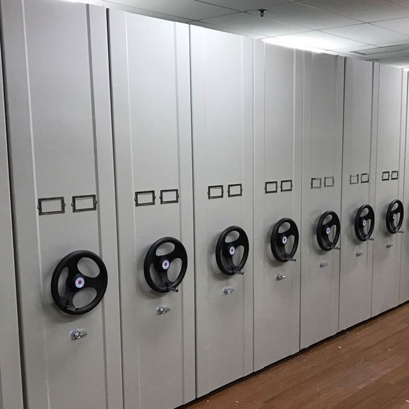 钢之锐移动密集架档案架智能密集柜手摇密集架移动架档案室带轨道