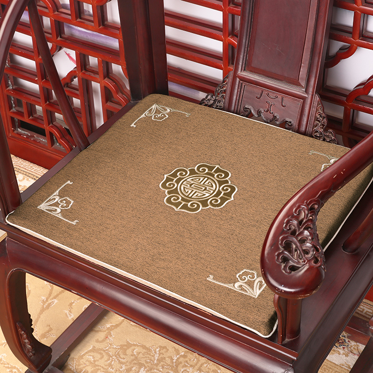 艺必旭中式红木沙发坐垫可拆洗餐椅实木家具太师椅圈椅茶椅垫定做
