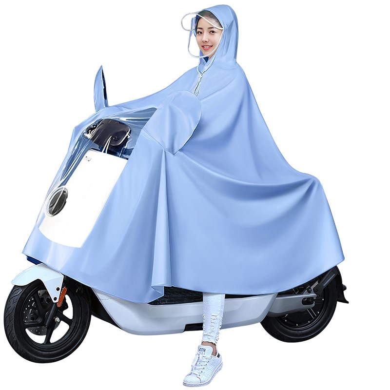 母子人雨衣电动车2人车加厚大雨披防暴雨加大儿童女款全身