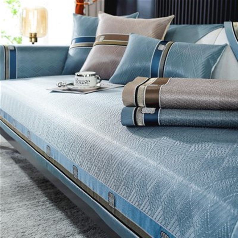 2023新款沙发垫子夏季冰丝沙发凉席坐垫夏天防滑皮沙发套罩盖布巾