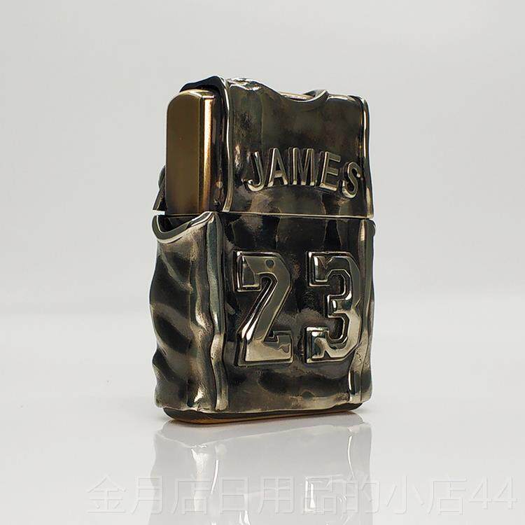 高档佐正版詹定姆斯复古罗纯铜防风煤油打火机老旧刻字制送男兄弟