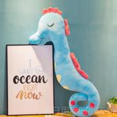 高档可拆可爱洗马抱枕娃娃海公仔毛绒玩具萌睡眠觉长条枕头孕妇玩