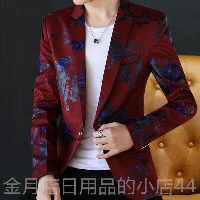 高档男秋季男士服修身西便装外套加大码夜店宴会礼商务休闲服单西