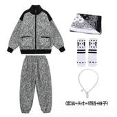 高档街舞儿童潮服男童嘻哈表幻彩反演光套装 服幼儿走演秀架子鼓出