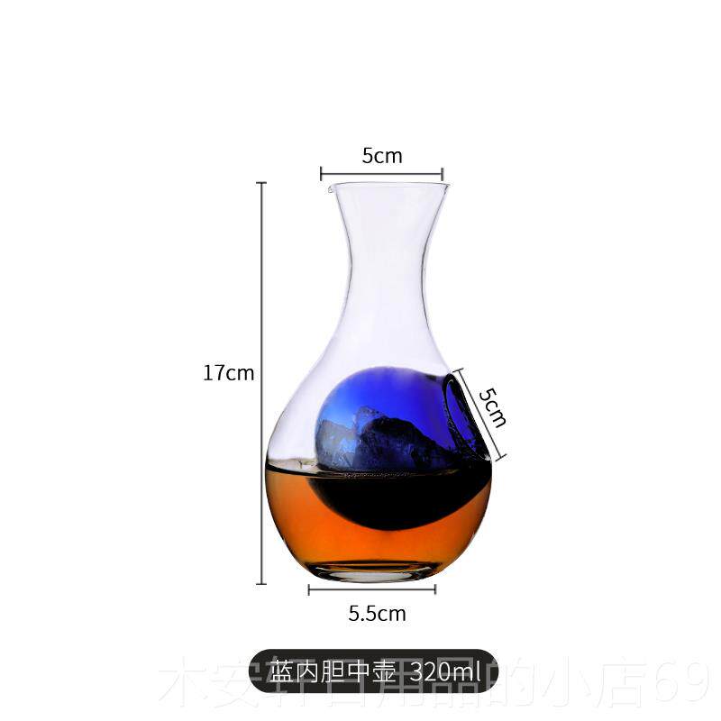 正品器日式冷水晶玻璃酒器家用冰酒壶创意醒酒温酒分冰酒器清酒壶