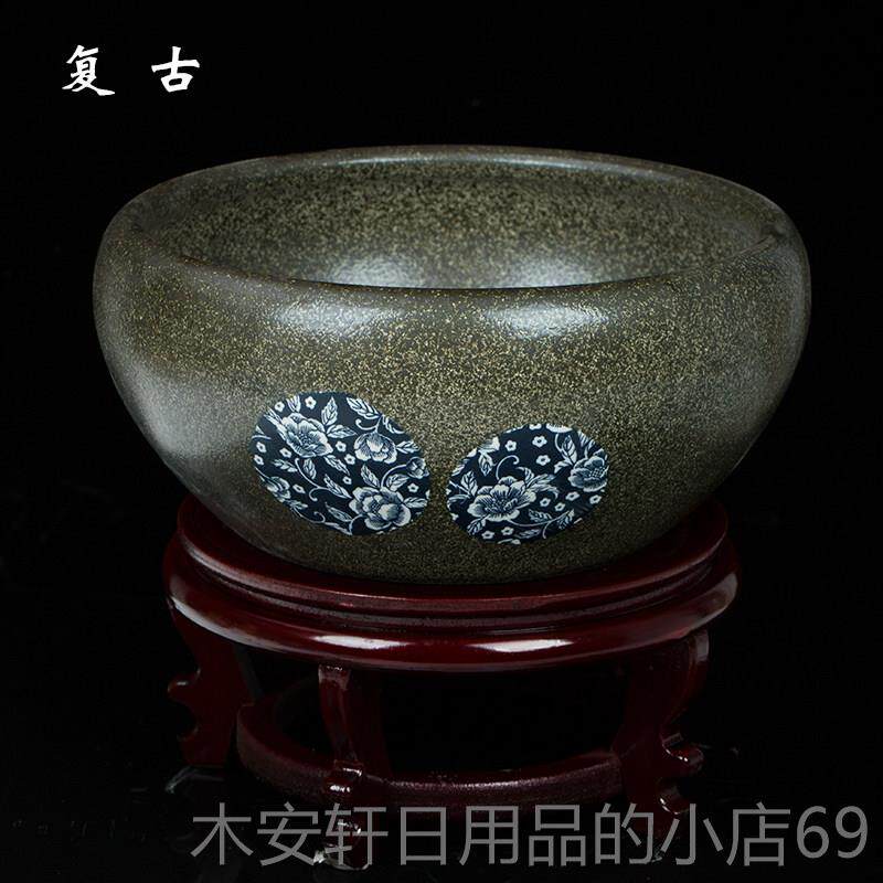 正品景德陶瓷鱼大号复古养金鱼缸睡缸碗莲荷花缸乌龟缸盆客厅盆摆