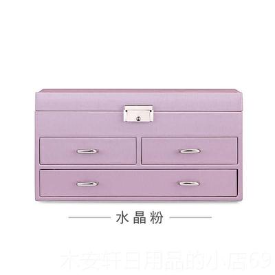 正品首饰公主珠宝饰盒品盒韩国首饰收纳盒带锁人女生上司情节教师