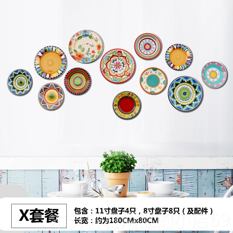 正品陶个性手绘瓷装饰盘墙面挂盘子摆欧发美件客厅餐厅彩绘创意沙图片