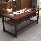 正品 双层培训辅导绘画课桌毛笔台简字易书桌电 书写法书画班桌中式