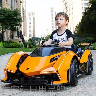 正品兰博基儿童电动汽车四轮遥控车小尼孩具玩车可坐人男童女宝宝
