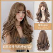 头发质修脸时尚 正品 假发女长发自然全套韩式 齐气浏海发尾内扣假长