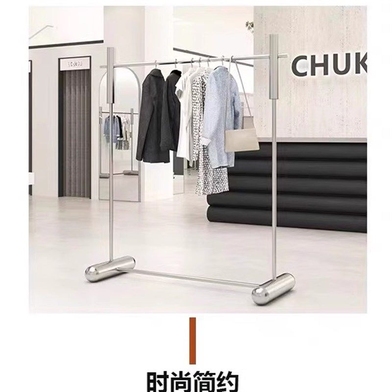 服装店展示架落地式女装店陈列架架网红店装修中岛移动男装挂衣架