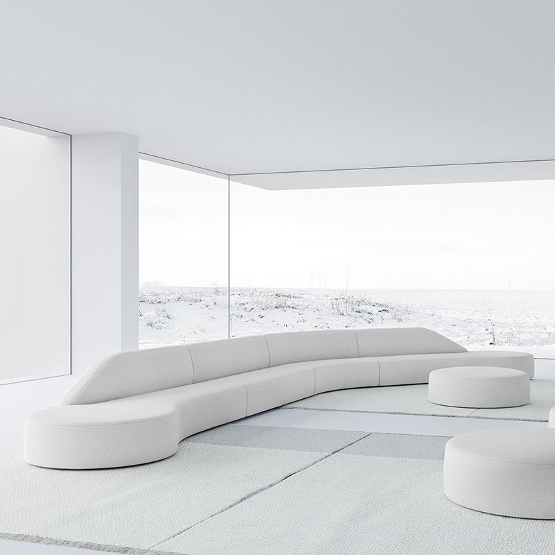 简休闲约弧形布艺半圆形沙发办公室会客区洽谈商务区U型S店沙发