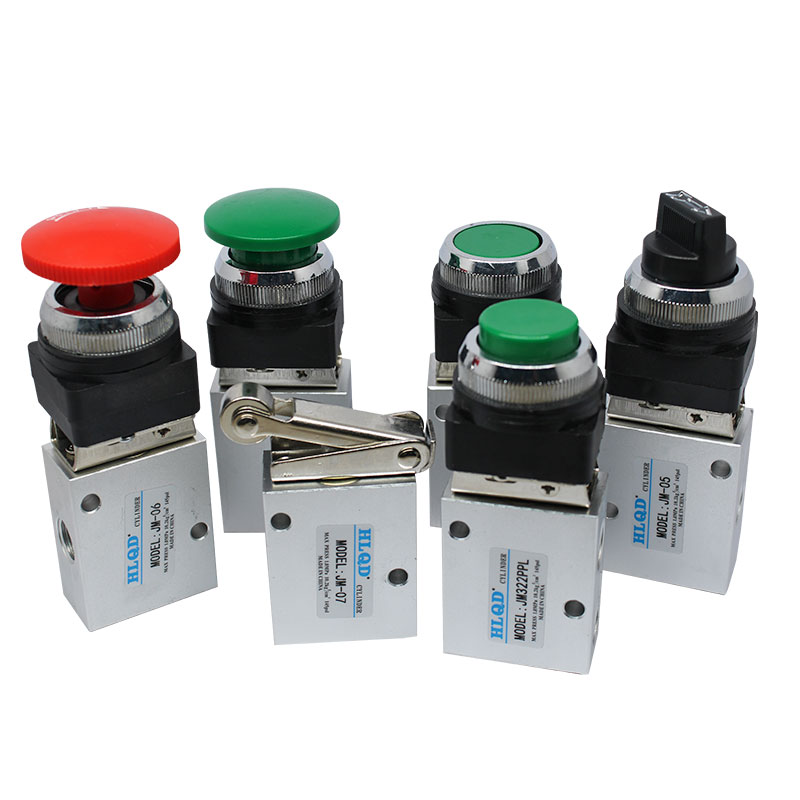 机械手动气气动开关两位三通JM-05/0/07/322PP/L按钮行程